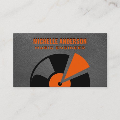 Vinyl  Leather Background Business Card