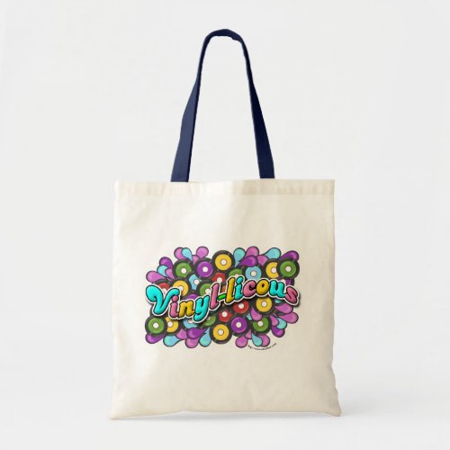 Vinyl_Licious Cute Colorful Multiple Record Art Tote Bag
