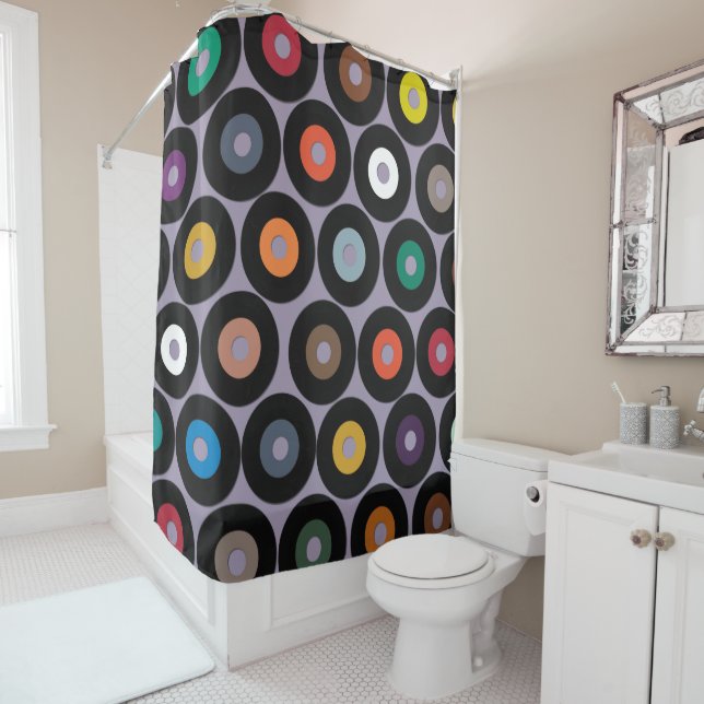 VINYL lilac Shower Curtain (In Situ)