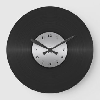Vinyl-Look LP Record Large Clock