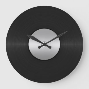 Vinyl-Look LP Record Large Clock