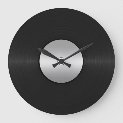 Vinyl_Look LP Record Large Clock