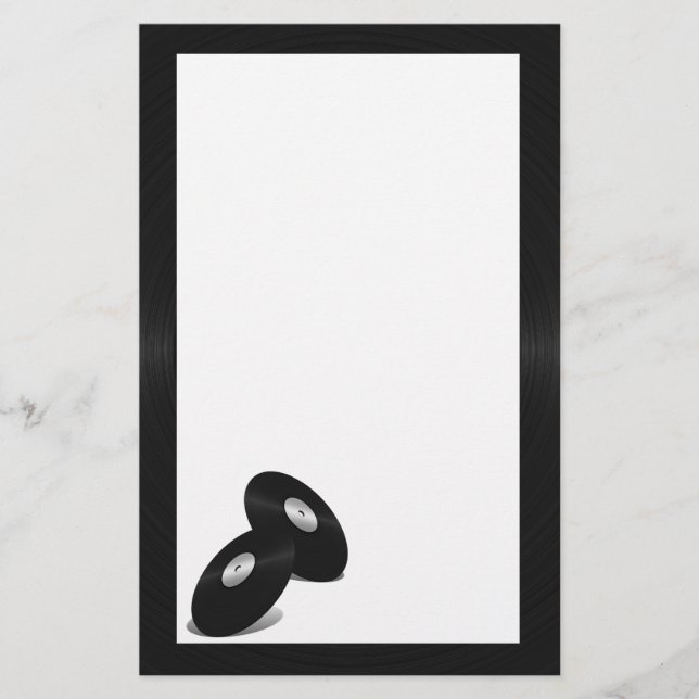 Vinyl-Look LP Record Stationery (Front)