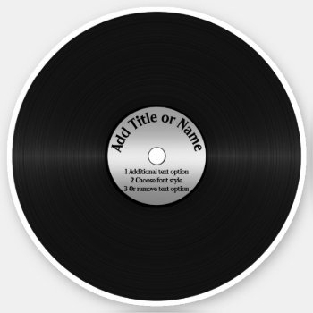 Vinyl-look Lp Record Sticker by gravityx9 at Zazzle