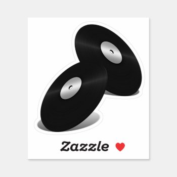 Vinyl-look Lp Records Sticker by gravityx9 at Zazzle