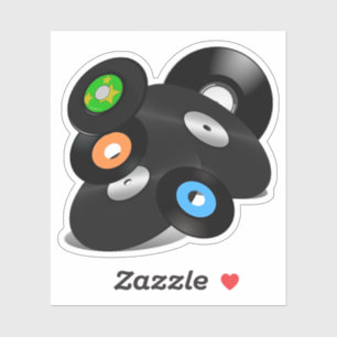 Vinyl-Look LP Records Sticker