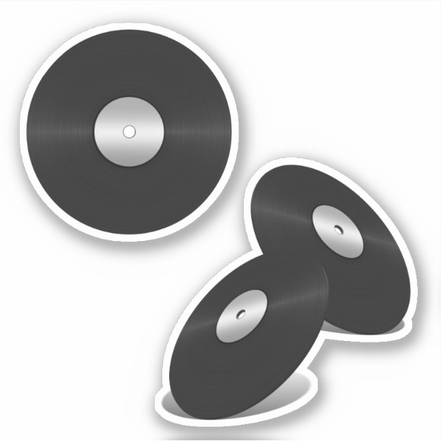 Vinyl-Look LP Records Sticker (Front)