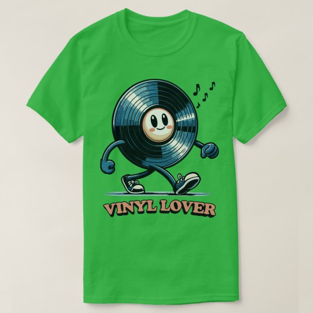 Vinyl Lover Vinyl Geek Design T-Shirt (Design Front)