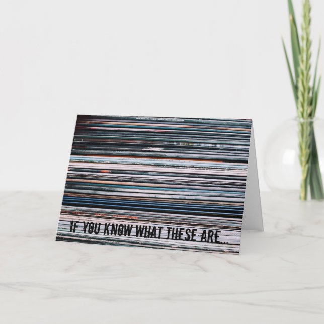 Vinyl LP Album Audiophile Birthday Card (Front)