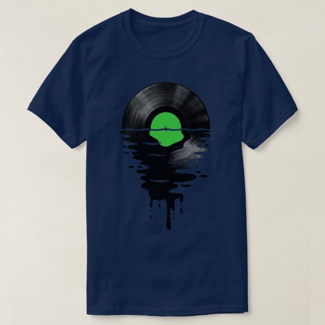 Vinyl LP Music Record Sunset Green T-Shirt (Design Front)