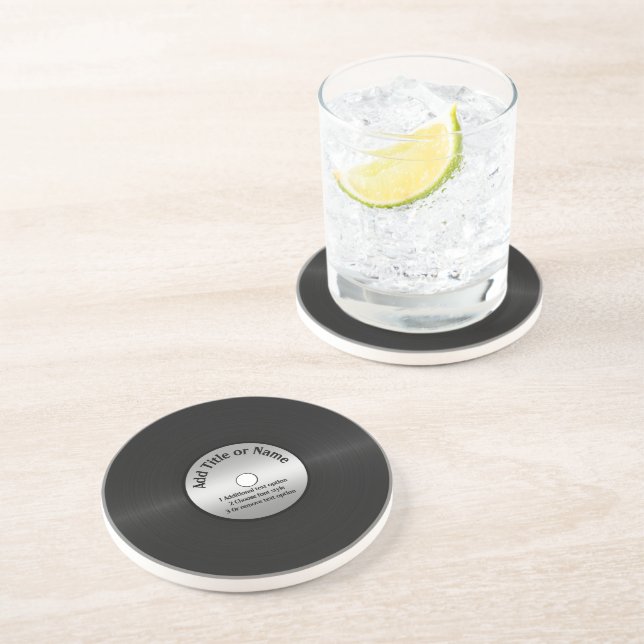 Vinyl LP Record Background Coaster (Side)