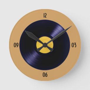 Vinyl music disc clock wall