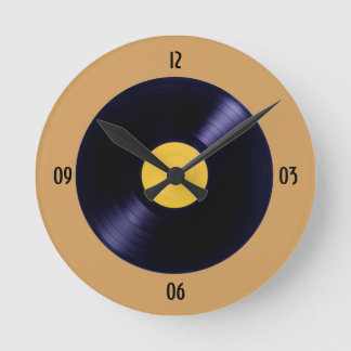 Vinyl music disc clock wall