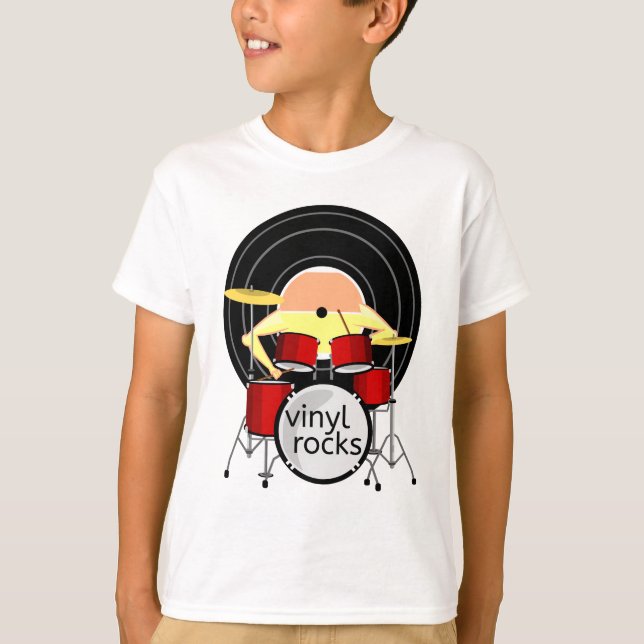 Vinyl music drums T-Shirt (Front)