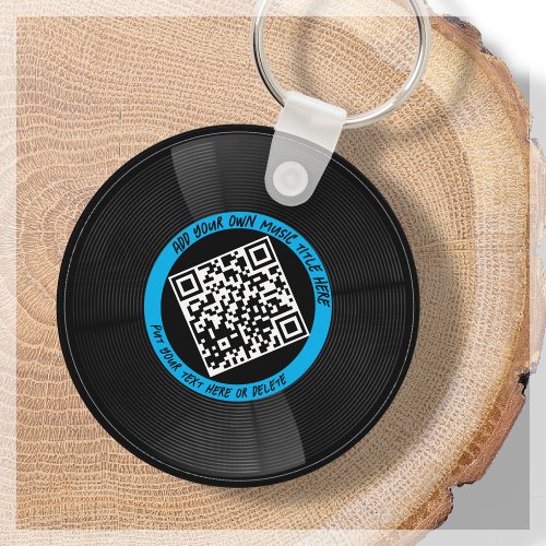 Vinyl  Musician DJ  QR Code Keychain