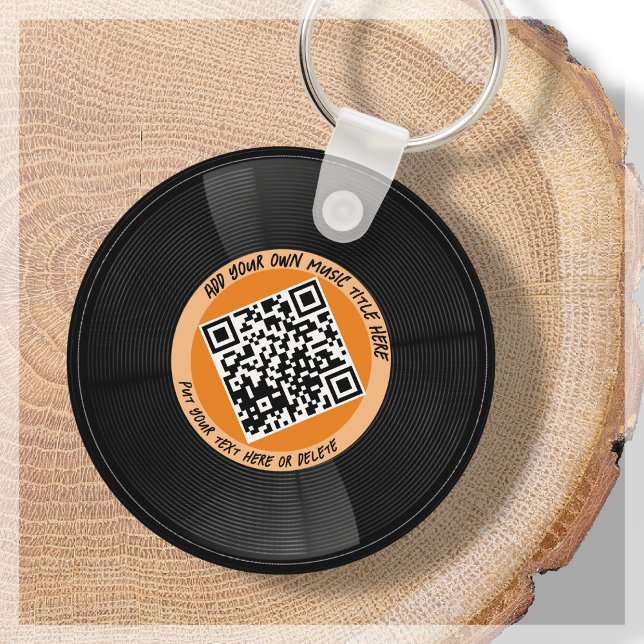 Vinyl | Musician DJ | QR Code Keychain (Creator Uploaded)
