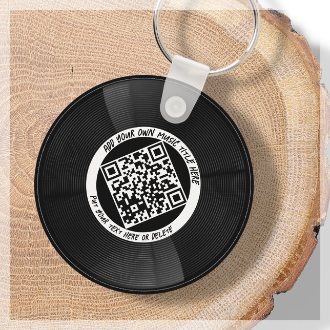 Vinyl | Musician DJ | QR Code  Keychain (Creator Uploaded)