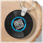 Vinyl | Musician DJ | QR Code Keychain<br><div class="desc">Introducing our customizable vinyl LP style QR Code keychain- the perfect accessory for the music professional! This keychain features a sleek vinyl LP record in the color blue, along with a QR code that can be linked to your own music. With our "personalize" feature, you can generate your own unique...</div>