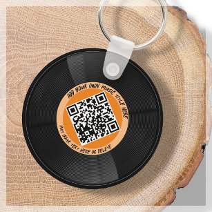 Vinyl   Musician DJ   QR Code Keychain