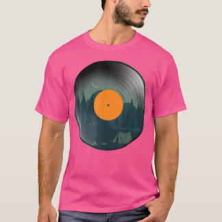 Vinyl Nature Mountain Camping Graphic Art T-Shirt