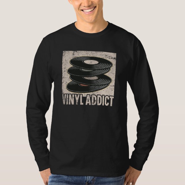 Vinyl Player Vinyl Record Player Music T-Shirt (Front)