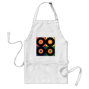 Vinyl Pop Art Adult Apron