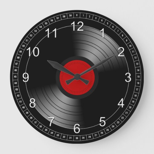 Vinyl Record 2 Large Clock