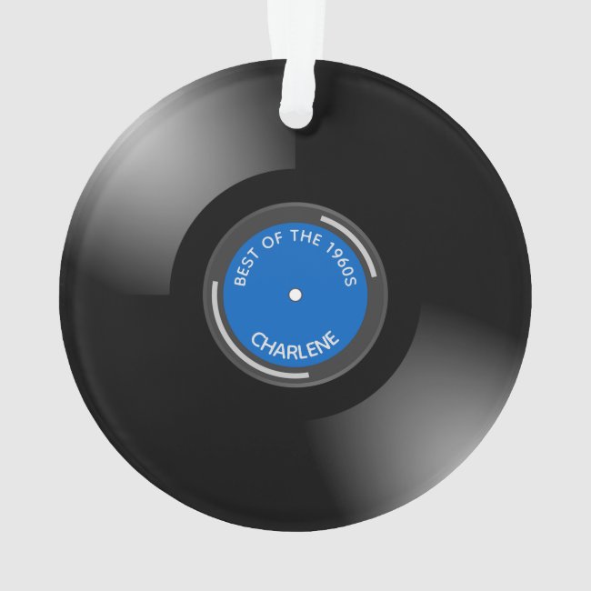 Vinyl Record Album Design Acrylic Ornament