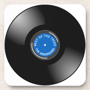 Vinyl Record Album Design Beverage Coaster