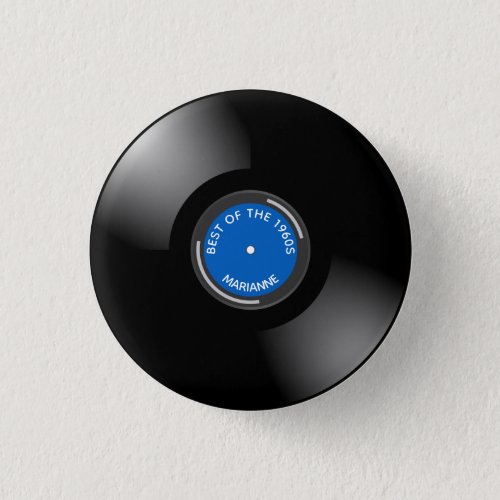 Vinyl Record Album Design Button