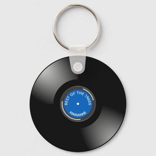 Vinyl Record Album Design Keychain