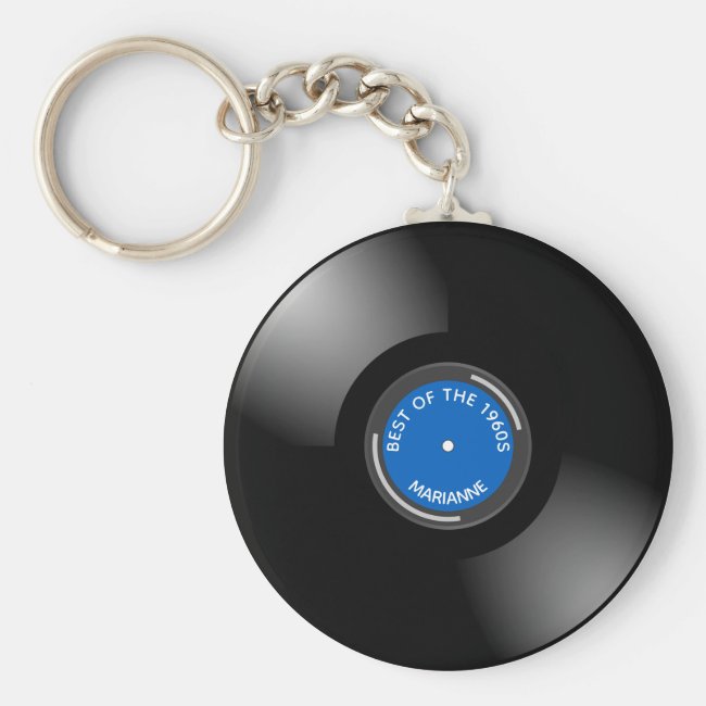 Vinyl Record Album Design Keychain