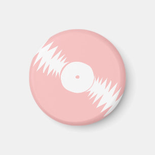 Vinyl Record Album   Pink Girly Groovy 70s Retro Magnet