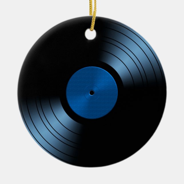 Vinyl Record Album - Very Retro Ceramic Ornament (Front)