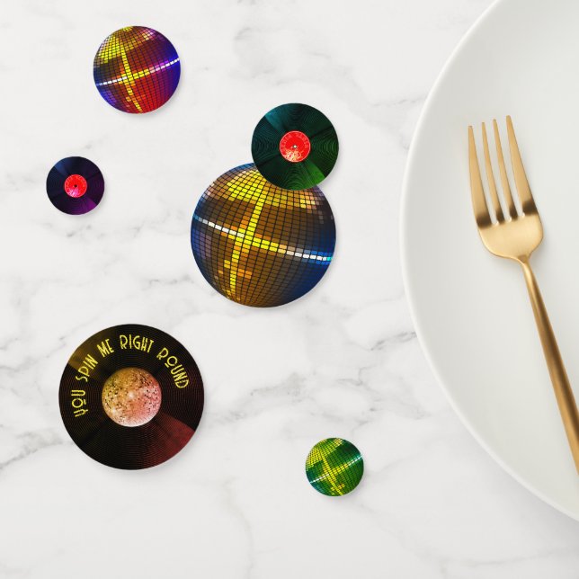 Vinyl Record and Disco Balls - Disco Fever Confetti (Group)