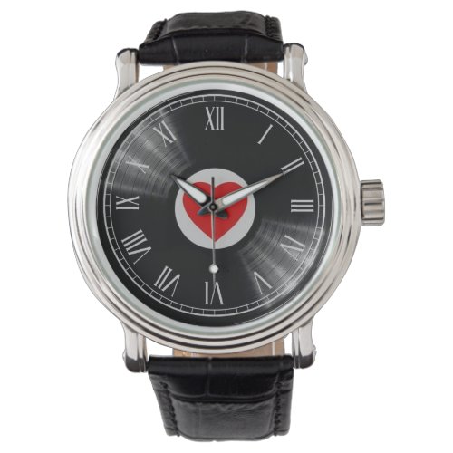Vinyl record and music elements Watch