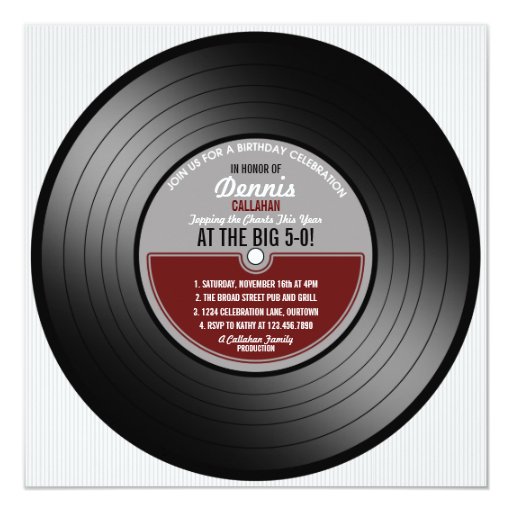 Vinyl Record Invitations 5