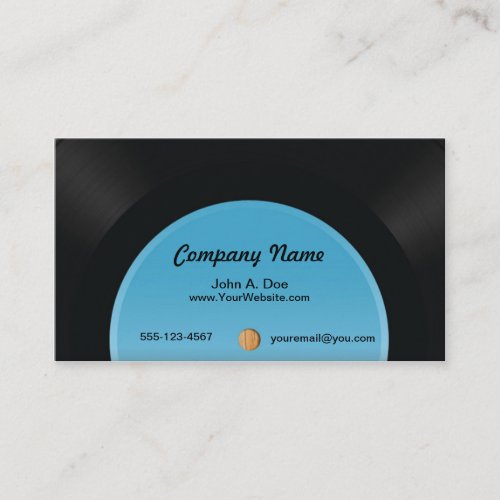 Vinyl Record Business Cards