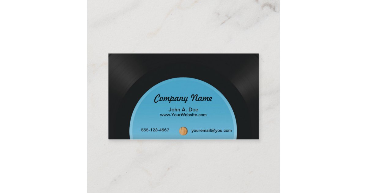 Vinyl Record Business Card | Zazzle.com