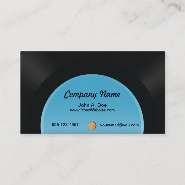 Vinyl Record Business Card (Front)