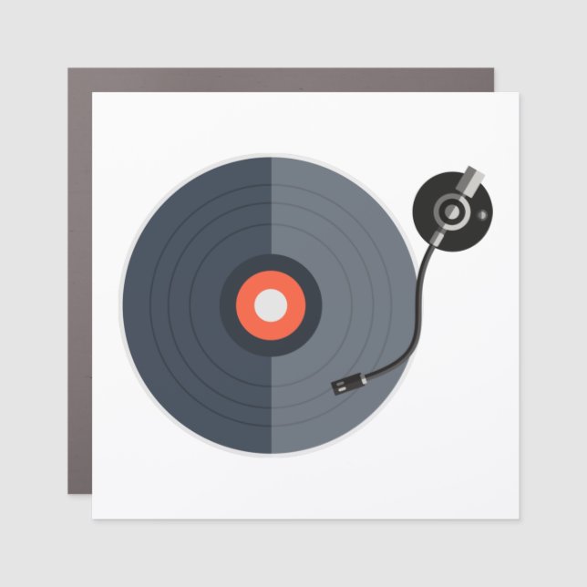 Vinyl Record Car Magnet (Front)