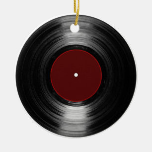 vinyl record ceramic ornament
