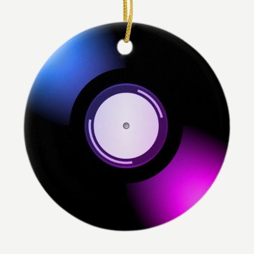 Vinyl Record Ceramic Ornament