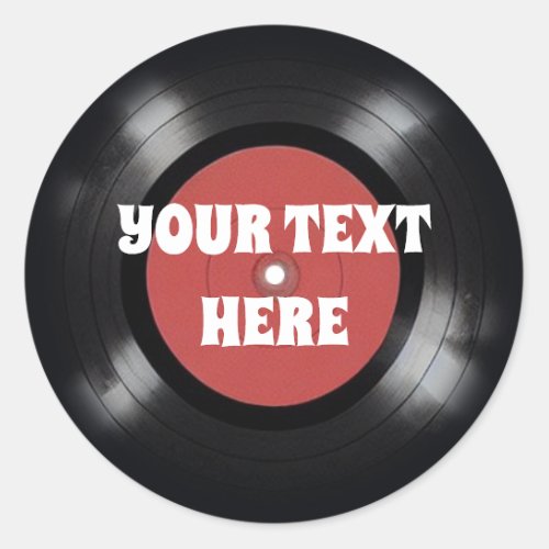 vinyl record classic round sticker