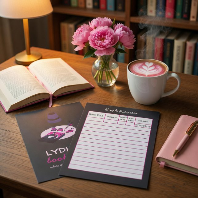 Vinyl Record & Coffee Custom Book Review Card (Creator Uploaded)