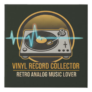 Vinyl Record Collector - Retro Analog Music Lover Faux Canvas Print
