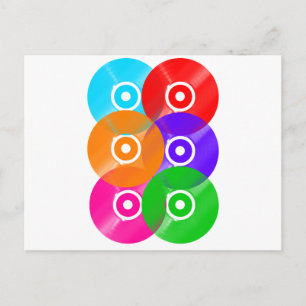Vinyl Record Colors Postcard
