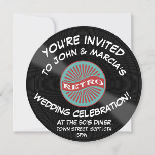 VINYL RECORD CUSTOM SAVE THE DATE WEDDING ANNOUNCEMENT