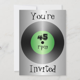 Vinyl Record Design Any Occasion Invitation