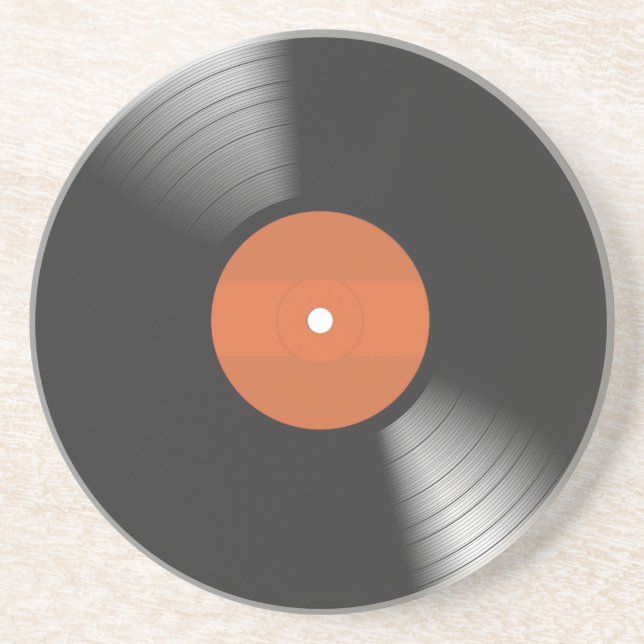 Vinyl Record Drink Coaster (Front)